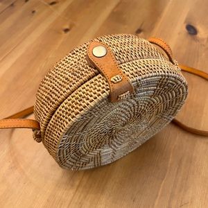 Hand woven circular purse Ata Bali crossbody